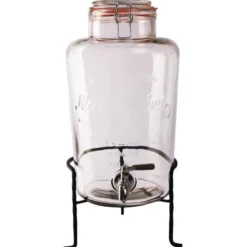 Distributeur d'Eau Rétro en Verre avec Socle 8,5 L - Olympia