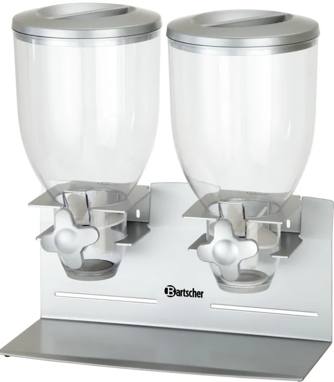 Distributeur de Céréales/Aliments Secs Double - 2 x 3,5 L - Bartscher