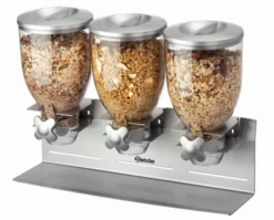 Distributeur de Céréales/Aliments Secs Triple - 3 x 3,5 L - Bartscher