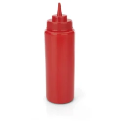 Distributeur à sauce en Polyéthylène rouge H 260 mm Ø 80 mm - Lot de 6 - Was Germany