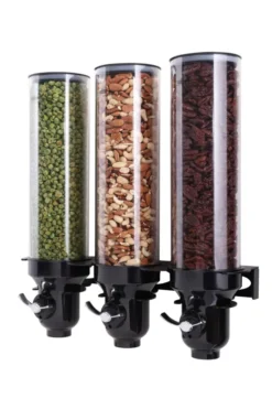Distributeur Vrac d'Aliments Secs Mural FREE FLOW 3 x 4,5 Litres - IDM