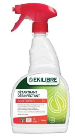 Détartrant Désinfectant Sanitaires Concentré Flacon de 750ml - Lot de 4 Colis de 6 - Action Pin