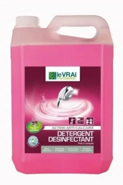 Détergent Désinfectant Sanitaires - Lot de 3 Colis de 4 Bidons 5L - Action Pin