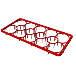 Embout plastique de base pour verres 14 positions 50x50x4 - C 1412 - Redfox