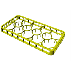 Embout plastique pour verres 14 positions 50x50x4 - C 1413 - Redfox