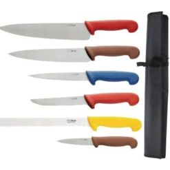 Ensemble de 6 Couteaux Professionnel - Code couleur - Hygiplas