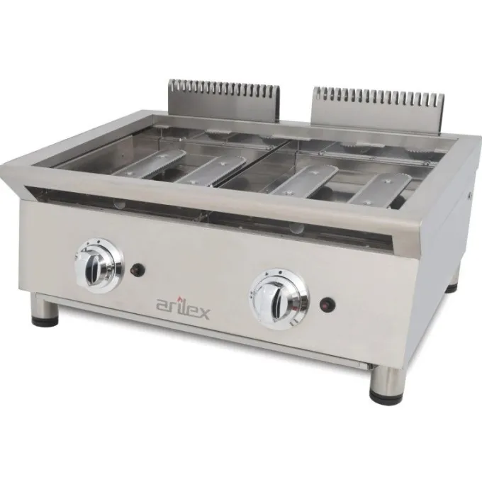 Ensemble de Cuisson Combiné FLEXI Série 600 - Meuble avec 1 Grille et Frytop Rectifié - Arilex