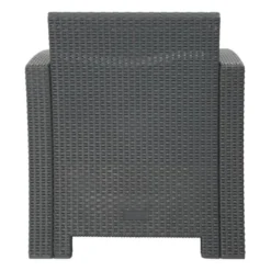 Ensemble Fauteuils et Table en Rotin Gris - Bolero