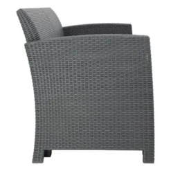 Ensemble Fauteuils et Table en Rotin Gris - Bolero
