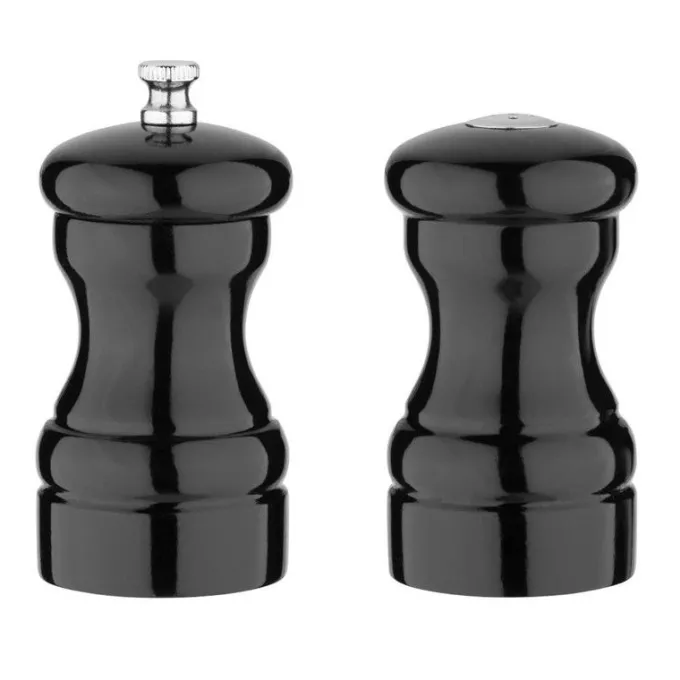 Ensemble Sel et Poivre en Bois Noir 100(h)mm - Olympia
