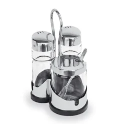 Ensemble Sel Poivre et Pot à Moutarde en Acier Inoxydable - Was Germany