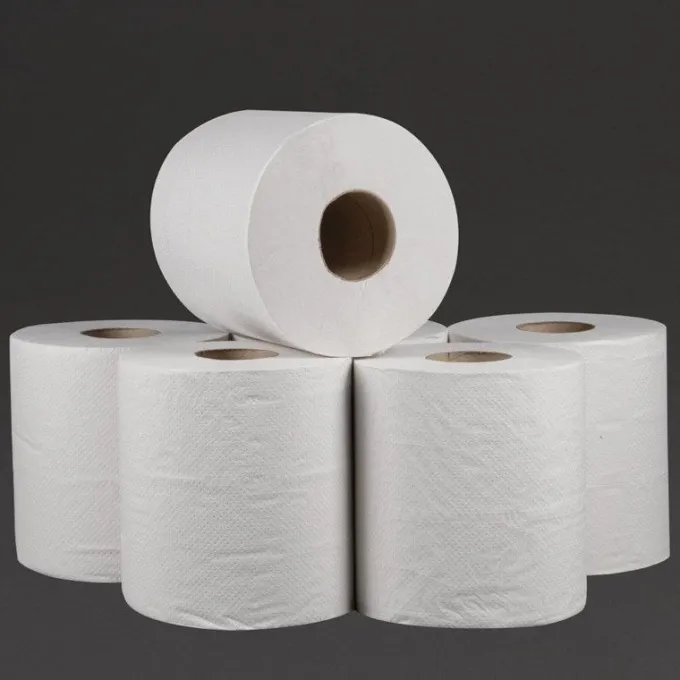Essuie-Mains Blanc 2 Plis à Dévidage Central Contact Alimentaire - Lot de 6 - Jantex