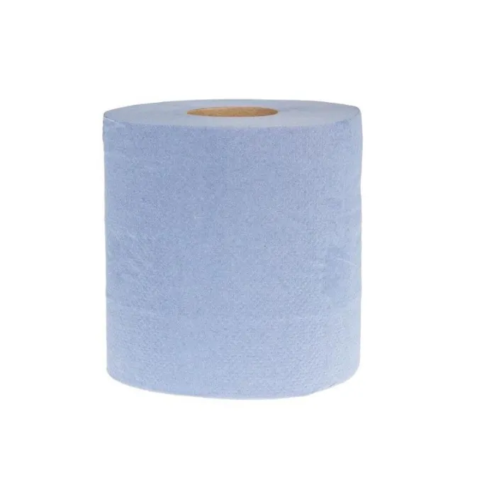 Essuie-Mains Bleu 2 Plis à Dévidage Central Contact Aimentaire - Lot de 6 - Jantex