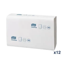 Essuie-Mains 1 Pli Pliage en Z Lot de 12 Tork