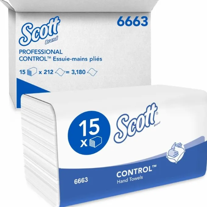 Essuis mains 21.5x31 - Lot de 2 colis de 15x 212 - Kimberly Clark