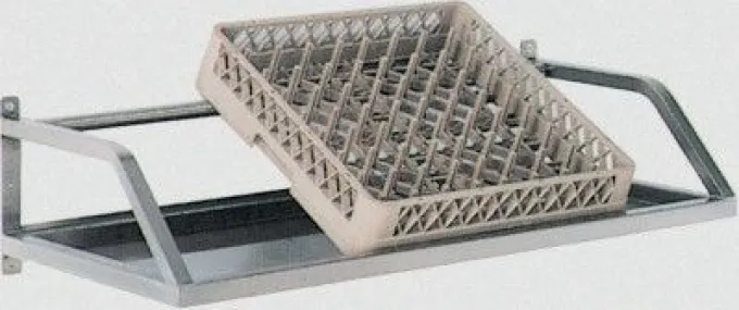 Etagère Murale Inclinée avec Tôle de Fond pour Casiers 500 x 500 - L 2100 mm - Elettrobar