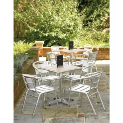 Fauteuils Empilables en Aluminium - Lot de 4 - Bolero