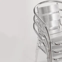 Fauteuils Empilables en Aluminium - Lot de 4 - Bolero