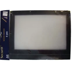 Feuillets supplémentaires pour protège menu A4 Securit - Lot de 5 - Noir
