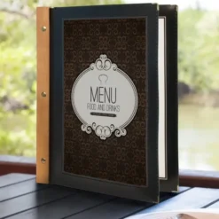 Feuillets supplémentaires pour protège menu A4 Securit - Lot de 5 - Noir
