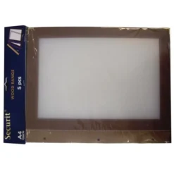 Feuillets supplémentaires pour protège-menus A4 Securit - Lot de 5 - Marron