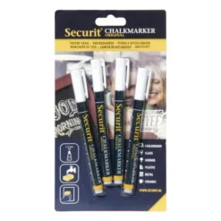 Feutre Craie Liquide Blanc - Lot de 4 Feutres - Securit