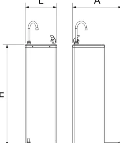 Fontaine à Eau Réfrigérée Cold+ avec Robinet de Remplissage à Pédale - Fricosmos