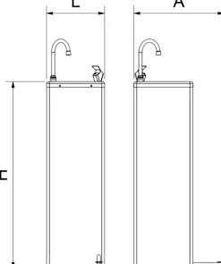 Fontaine à Eau Réfrigérée Cold+ avec Robinet à Pédale - Fricosmos