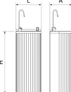 Fontaine à Eau Réfrigérée en Acier Inoxydable Light-E - Fricosmos