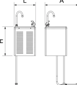 Fontaine à Eau Réfrigérée Murale Cold+ avec Robinet de Remplissage à Pédale - Fricosmos