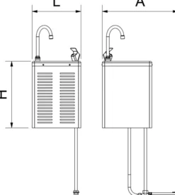Fontaine à Eau Réfrigérée Murale Cold+ avec Robinet à Pédale - Fricosmos