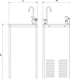Fontaine à Eau Réfrigérée Murale en Inox Cold+ - Fricosmos