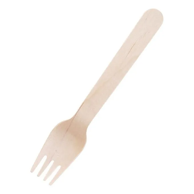 Fourchette en Bois 155 mm Lot de 100 - Fiesta Green