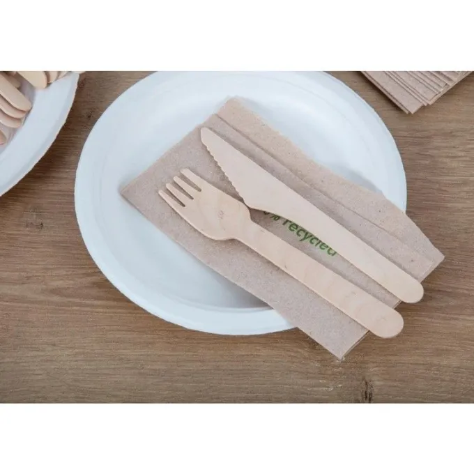 Fourchette en Bois 155 mm Lot de 100 - Fiesta Green