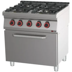 Fourneau combiné avec four à air chaud électrique GN 1/1 - 4x brûleur SPT 70/80 11 GE - Redfox