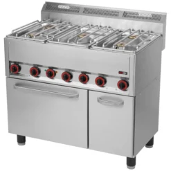 Fourneau combiné avec four à air chaud électrique GN 1/1 - 5x brûleur SPT 90/5 GLS - Redfox