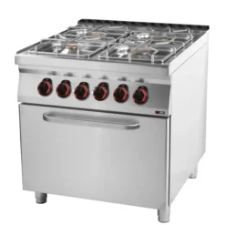 Fourneau combiné avec four à air chaud électrique GN 1/1 - 4x brûleur SPT 90/80 11 GE - Redfox
