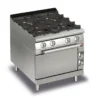 Fourneau à Gaz sur Four - 4 feux vifs - P 700 - 28,4 kW - Baron