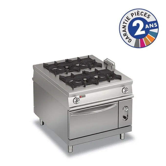 Fourneau à Gaz sur Four - 4 feux vifs - 42,4 kW - Baron