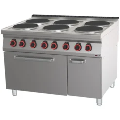 Fourneau électrique 6 feux avec four GN 2/1 SPT 90/120-21 E - Redfox