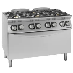 Fourneaux feux vifs gaz, 6 feux, four électrique XL - Giorik