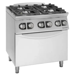 Fourneaux feux vifs gaz, 4 feux - 3,5 kW et 6 kW - four électrique - Giorik