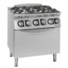 Fourneaux feux vifs gaz, 4 feux - 4 kW et 8 kW - four électrique - Giorik