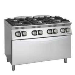 Fourneaux feux vifs gaz, 6 feux - 3,5 kW et 6 kW - four électrique - Giorik