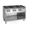 Fourneaux feux vifs gaz, 6 feux - 3,5 kW et 6 kW - four gaz et placard - Giorik