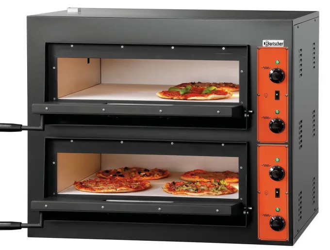 Four à pizza double électrique - 4 + 4 pizzas pro - 8,4 kW - Bartscher