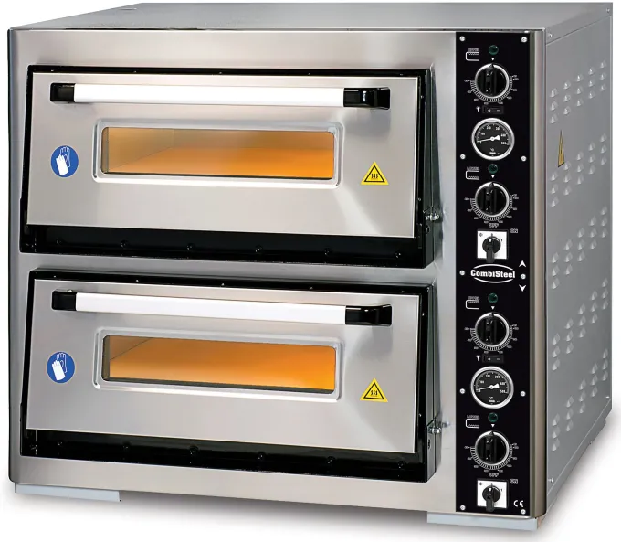 Four à Pizza Electrique avec Eclairage 2 x 4 Pizzas Ø 30 cm - Combisteel