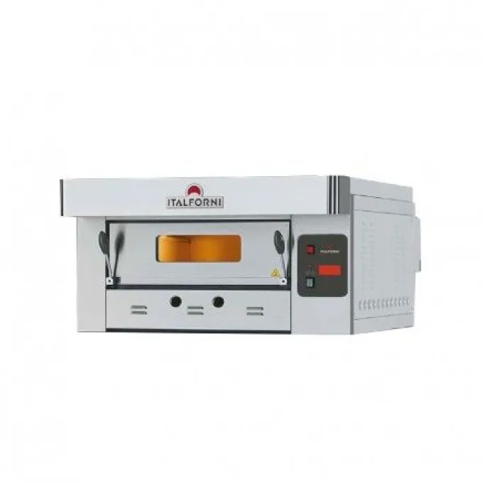 Four à Pizza Gaz - Finition Inox - 1 Chambre - 6 Pizzas - ITALFORNI