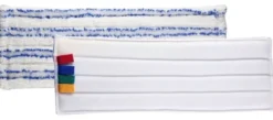 Frange Microfibre blanche 40cm velcro - Colis de 100 - Tampel