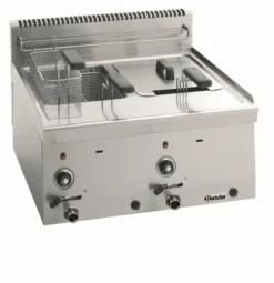 Friteuse a gaz professionnelle 600 mm - 2 cuves de 8 litres - Bartscher